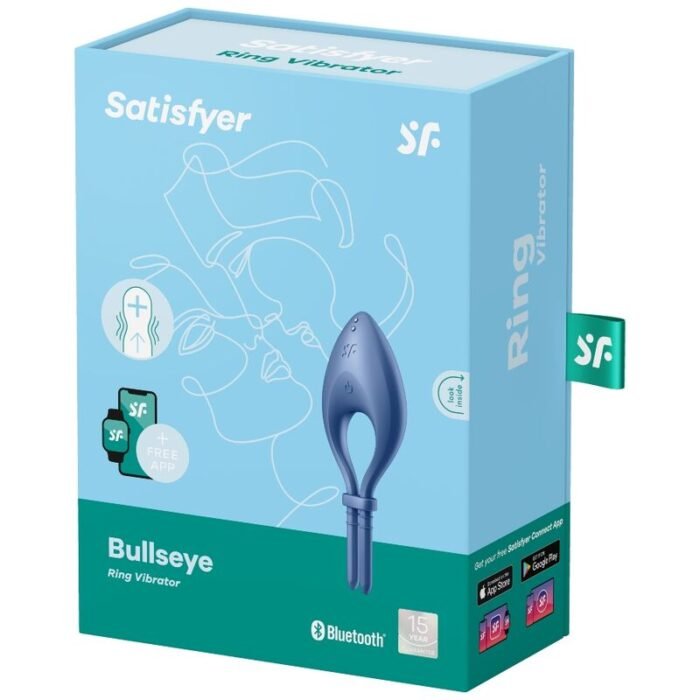 Satisfyer - Aplicativo Vibrador De Anel Bullseye Azul - Image 3
