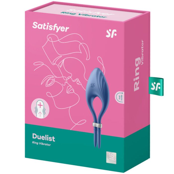 Satisfyer - Vibrador De Anel Duelismo Azul - Image 4