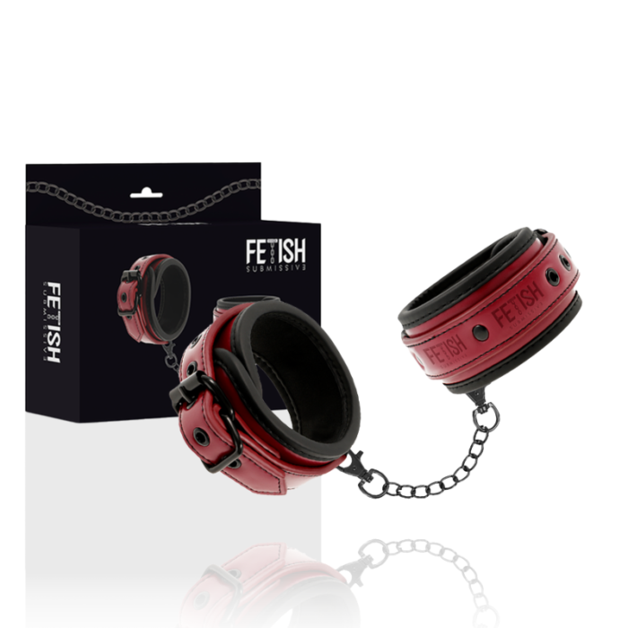 Fetish Submissive Dark Room - Algemas De Couro Vegano Com Forro De Neoprene - Image 2