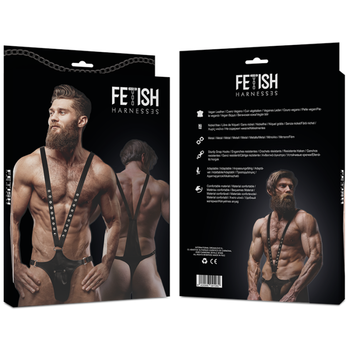 Fetish Submissive Attitude - Arreio De Couro Ecológico Em Forma De V Para Homens - Image 2