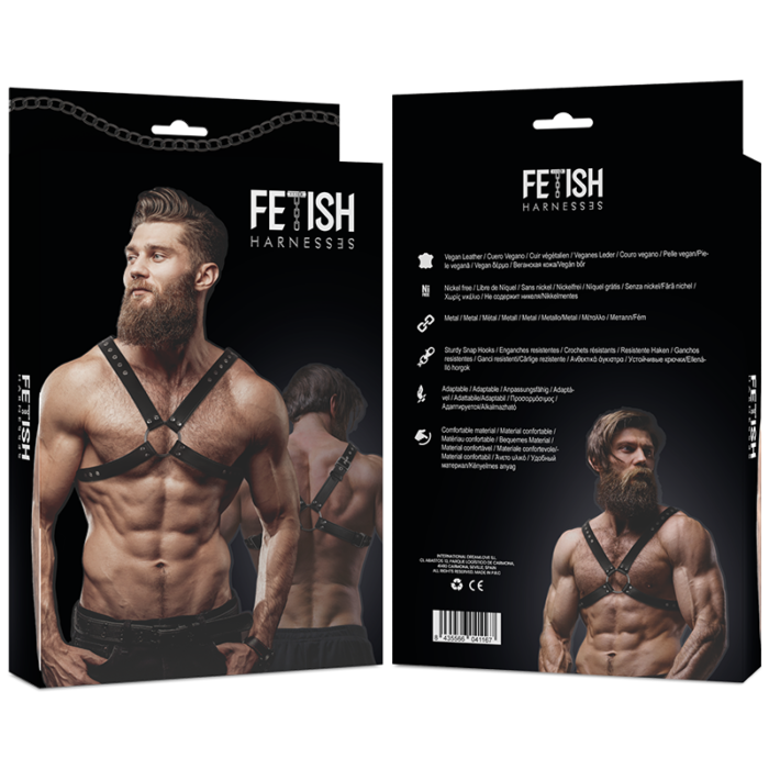 Fetish Submissive Attitude - Arnês De Couro Ecológico Com Peito Cruzado Para Homens - Image 2