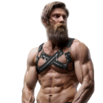 Fetish Submissive Attitude - Arnês De Bulldog De Peito Cruzado De Neoprene Ajustvel Com Zíperes Para Homens - Image 4