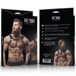 Fetish Submissive Attitude - Arnês De Peitoral De Couro Ecológico Masculino Com Tachas - Image 2