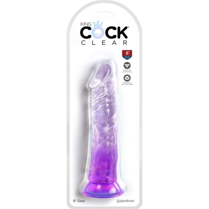 King Cock - Clear Pênis Realístico 19.7 Cm Roxo - Image 2