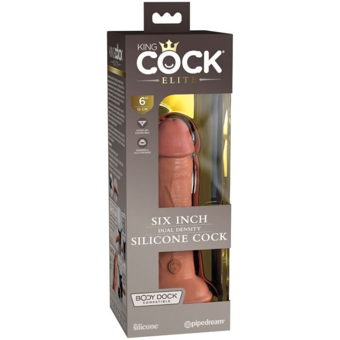 King Cock - Elite Dildo De Silicone Realístico 15.2 Cm Caramelo - Image 6