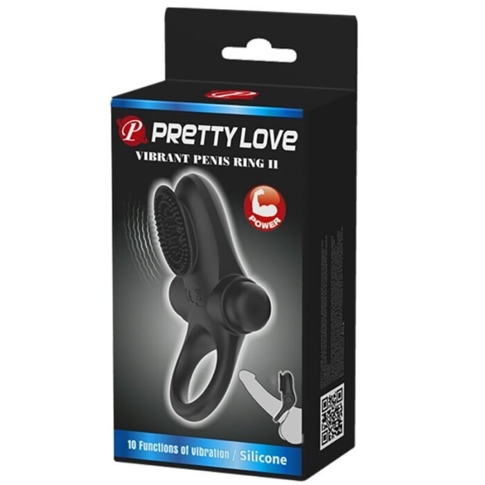 Pretty Love - Anel Vibrador Ii Para O Pênis Preto - Image 9