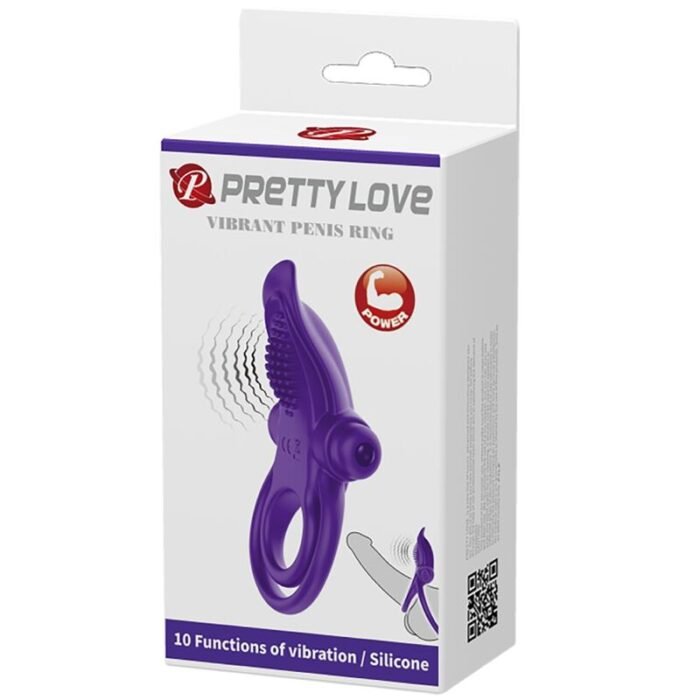 Pretty Love - Anel Para Pénis Vibrante Roxo - Image 9
