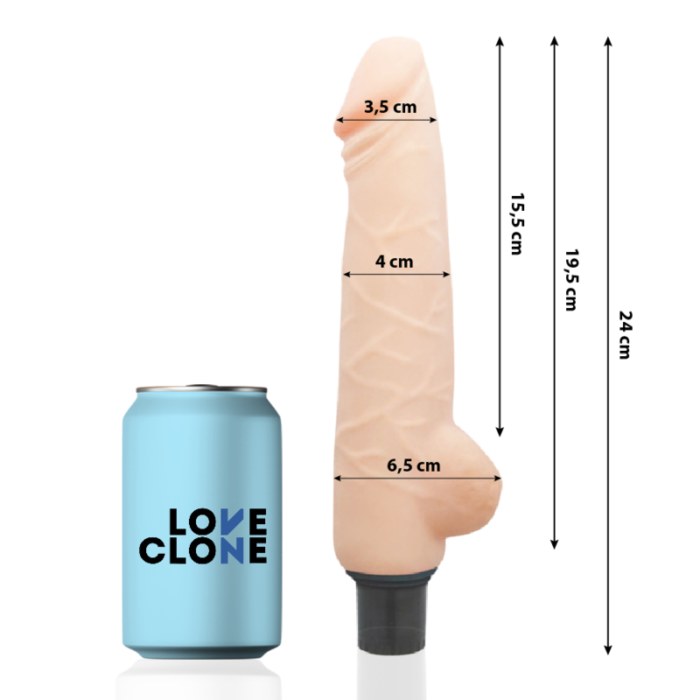 Loveclone - Vibrador Auto Lubrificante Harald 24 Cm -O- 4 Cm - Image 2