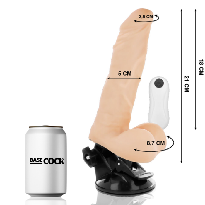Basecock - Vibrador Articulvel Controle Remoto Natural 21 Cm -O- 5 Cm - Image 2