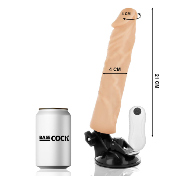 Basecock - Vibrador Realístico Controle Remoto Natural 21 Cm -O- 4 Cm - Image 2