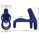 Pretty Love - Anel Vibrante Elish Com Extenso Azul - Image 4