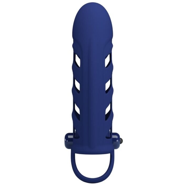 Pretty Love - Altaf Anel Vibrador Com Bainha De Silicone Azul - Image 5