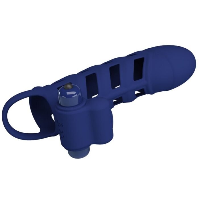 Pretty Love - Altaf Anel Vibrador Com Bainha De Silicone Azul - Image 2