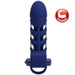 Pretty Love - Altaf Anel Vibrador Com Bainha De Silicone Azul - Image 6
