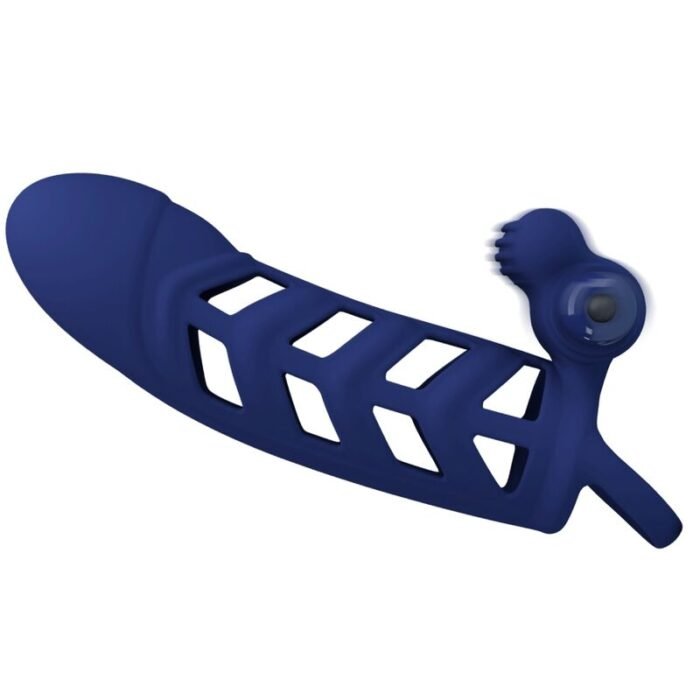 Pretty Love - Altaf Anel Vibrador Com Bainha De Silicone Azul - Image 3