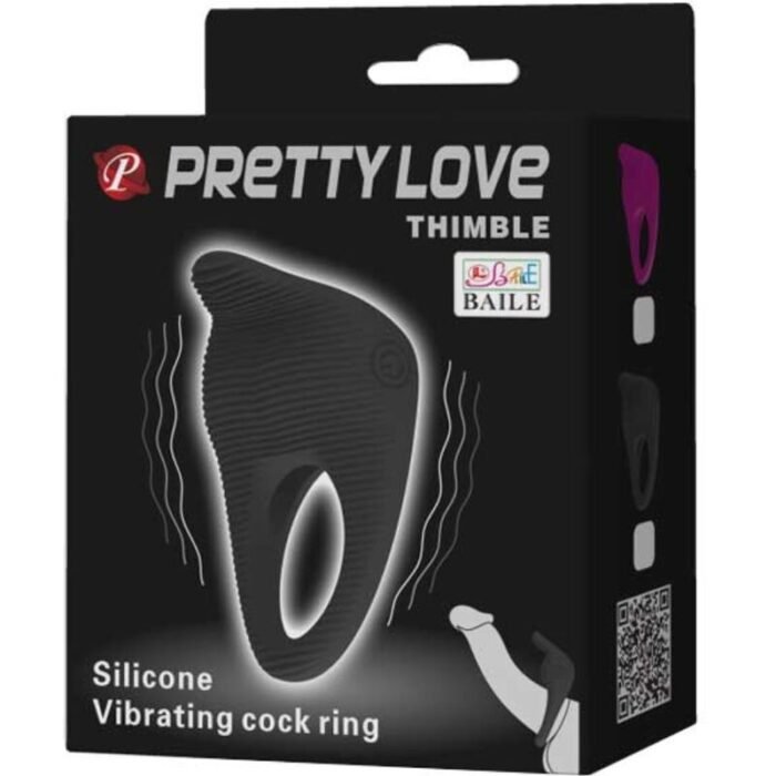 Pretty Love - Thimble Anel Vibrador Preto - Image 8