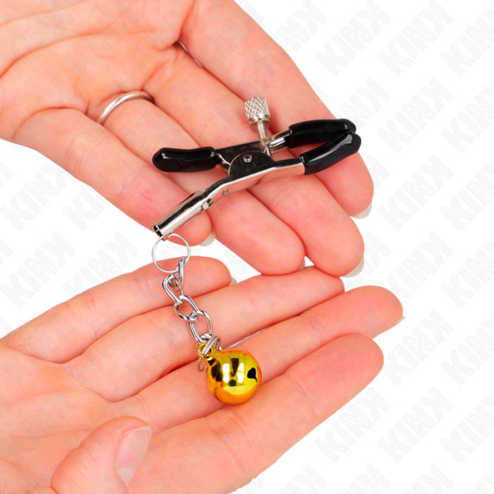 Kink - Pinças Pingente Jingle Bell Dourada 6 Cm - Image 3