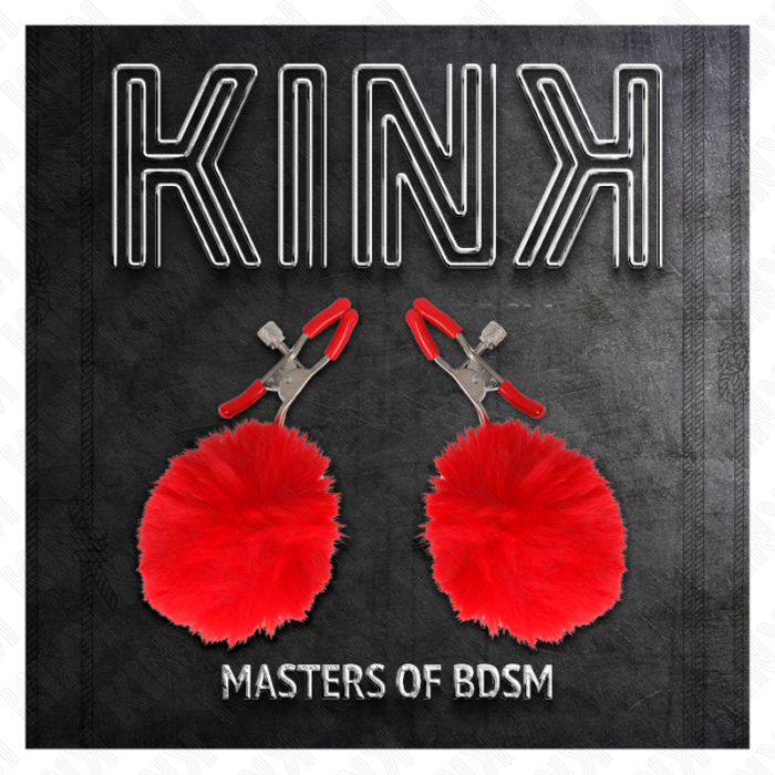 Kink - Grampo De Bola De Pele Falsa Vermelho 6 Cm - Image 5