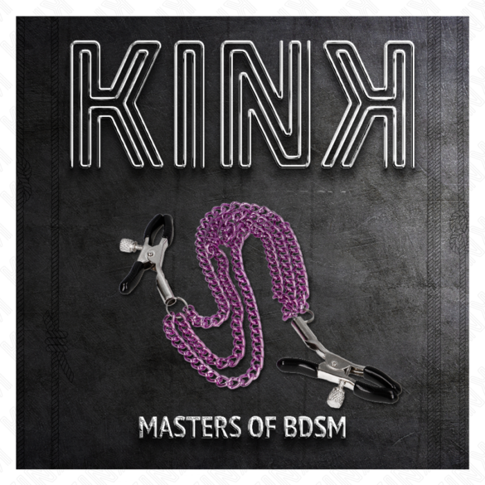 Kink - Pinças Para Bicos Com 3 Correntes Roxo 20/23/28 Cm - Image 5