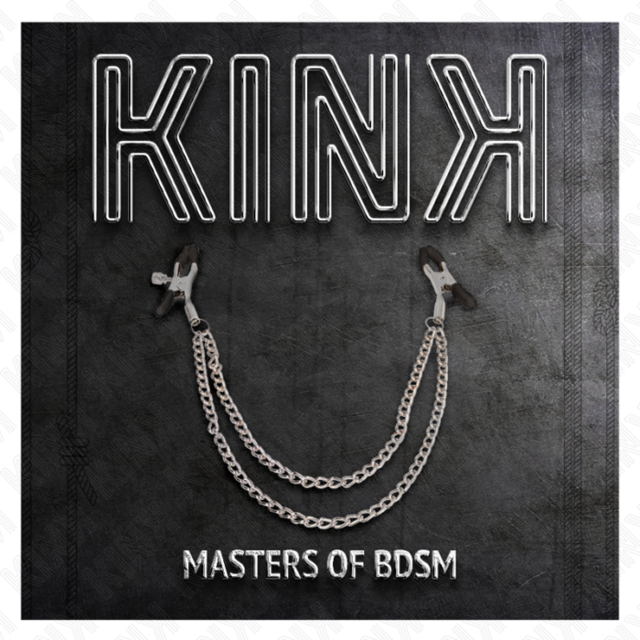 Kink - Pinças Para Bicos Com 2 Correntes Grossas Prata 20/23 Cm - Image 5