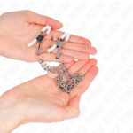 Kink - Pinças Para Bicos Com 2 Correntes Finas Prata 20/23 Cm - Image 3