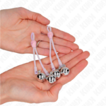 Kink - Pinças De Crânio Luminosas Com Anel Sinos Ajustáveis Rosa / Prata - Image 3