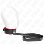 Kink - Colar Com Cinto 116 Cm Com Alça De Couro Vermelha Ajustável 40-48 Cm X 6 Cm