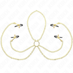 Kink - 4 Pinças De Bico E Clitórito Ajustáveis Ouro