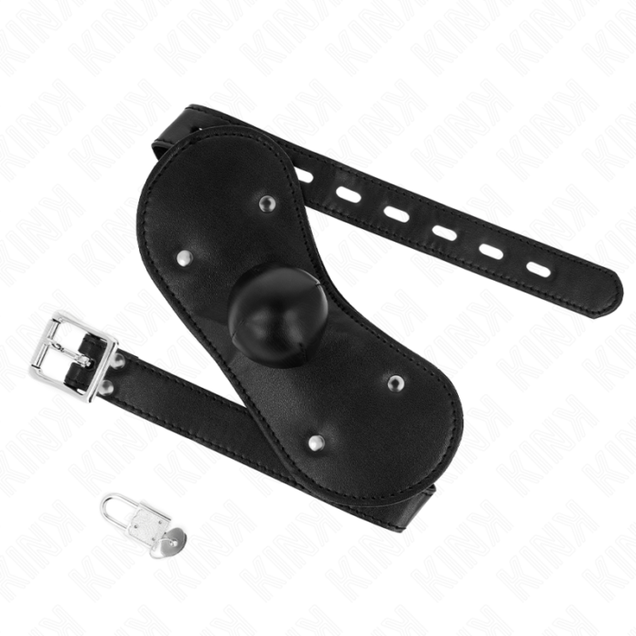Kink - Máscara Boca Ball Gag Com Fechadura Ajustável 42-60 Cm - Image 2