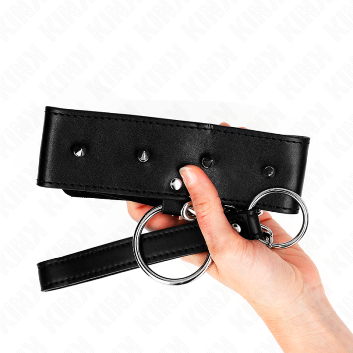 Kink - Colar 65 Cm Com Trela Com Pregos Prata Modelo 2 Ajustável 36-43 Cm X 5 Cm - Image 5