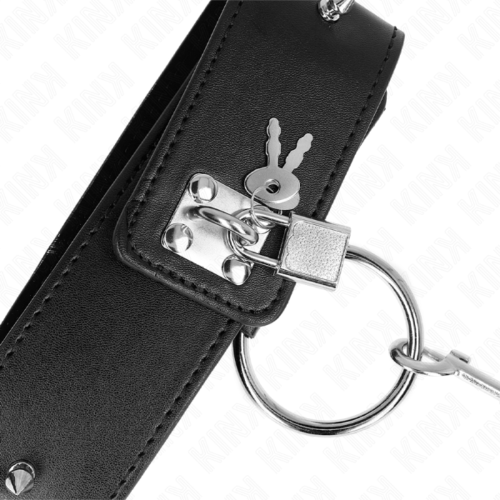 Kink - Colar 65 Cm Com Trela Com Pregos Prata Modelo 2 Ajustável 36-43 Cm X 5 Cm - Image 6