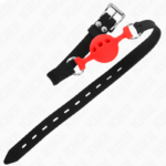 Kink - Mordaça Completa De Silicone 55 X 2 Cm Com Bola De 4 Cm Tamanho S Vermelho Ajustável 35-51 Cm - Image 4