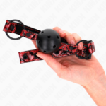 Kink - Bola Padrão Diamante 4,5 Cm Gag Modelo 2 64,5 Cm Ajustável 42-60 Cm - Image 3