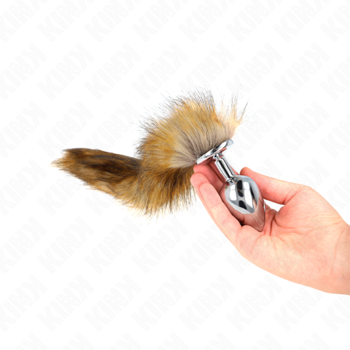 Kink - Plug Anal Tamanho L 10 X 4 Cm Com Cauda Sintética 40 Cm Marrom - Image 3