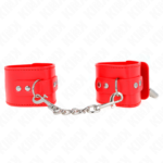 Kink - Punhos Com Fecho De Cadeado Vermelho Ajustável 16-23 Cm X 5,5 Cm