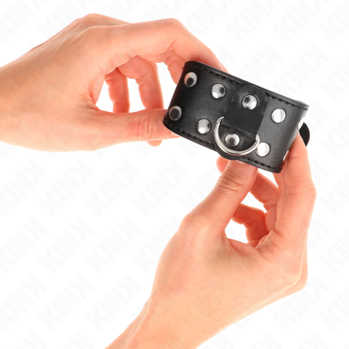Kink - Pulseiras Com Linha Dupla De Pregos Ajustáveis Pretos - Image 3