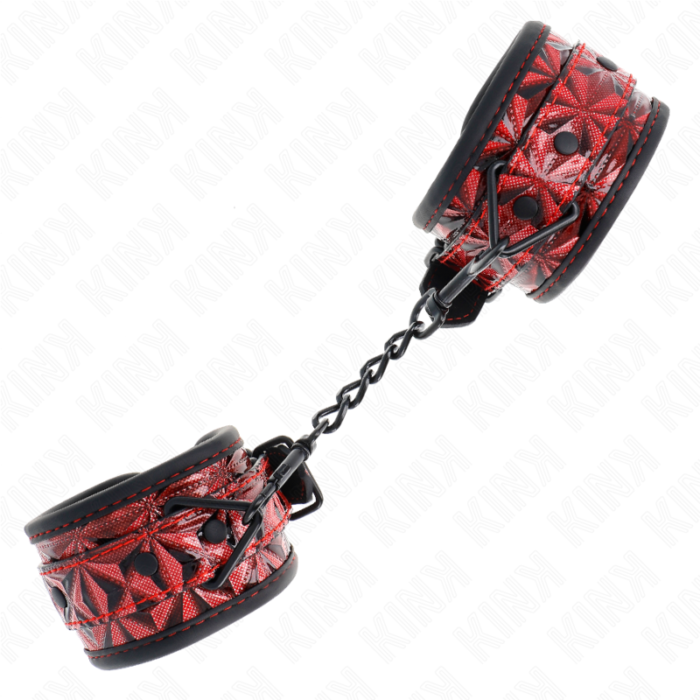 Kink - Pulso Padrão Diamante Vermelho Escuro Ajustável 17-26 Cm X 5,5 Cm - Image 2