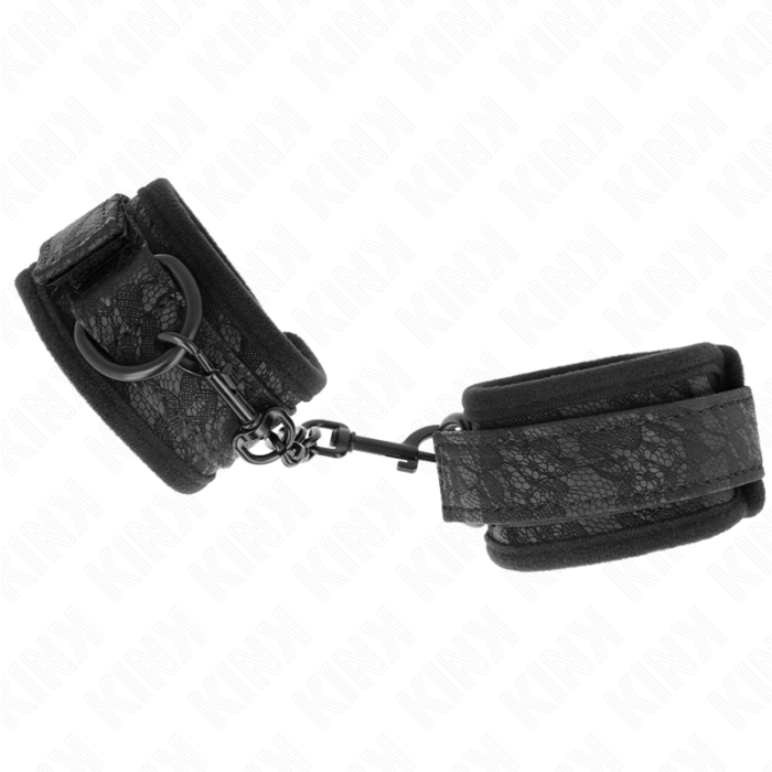Kink - Punhos Cobertos De Renda Escura Neoprene Ajustável Preto 20-29 Cm X 5 Cm - Image 2