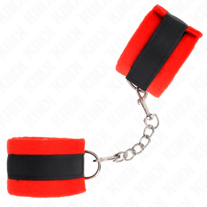 Kink - Algemas De Pele Iniciante Preto-Vermelho 30 X 7 Cm - Image 2