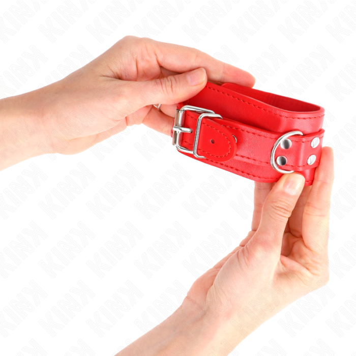 Kink - Pulso Simples Vermelho Ajustável 20-23 Cm X 5,5 Cm - Image 3