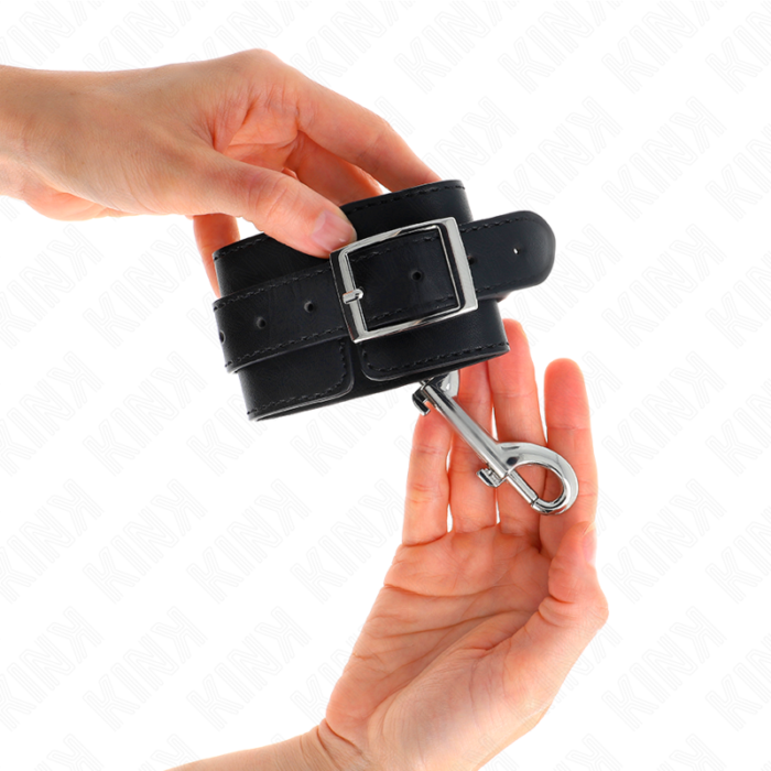 Kink - Retenções De Pulso - Linha De Rebites Únicos Preto Ajustável 17-28 Cm X 5 Cm - Image 3