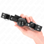 Kink - Bola Macia E Sólida Mordaça De 4 Cm Com Alça De Couro 62 X 2,5 Cm Ajustável 42-58 Cm - Image 4