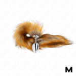 Kink - Plug Anal Tamanho M 8 X 3,5 Cm Com Cauda Sintética 40 Cm Marrom