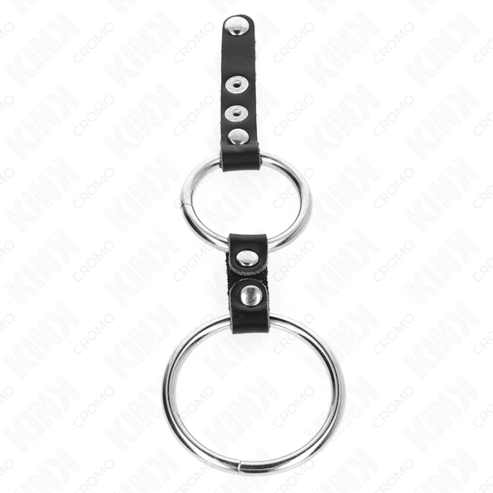 Kink - Anel Duplo Para Pênis De 3,8 Cm A 5 Cm Conectado Por Couro - Image 4