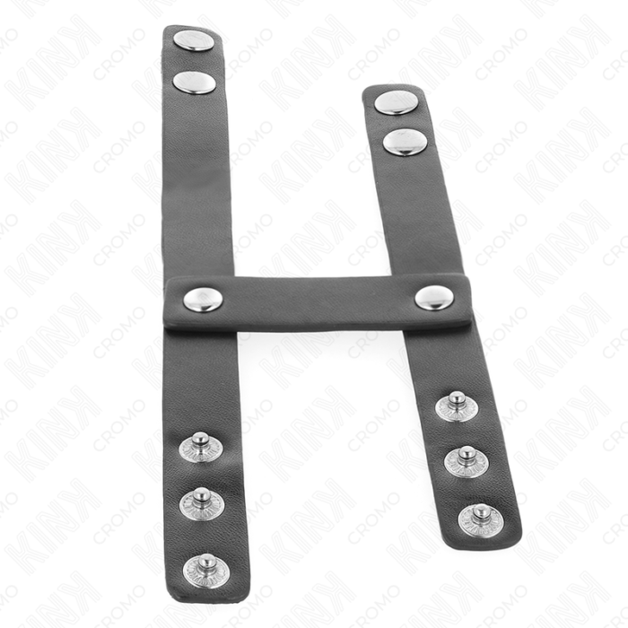 Kink - Anel De Pênis Duplo De Couro Ajustável - Image 7