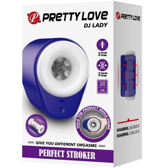 Pretty Love - Dj Lady Masturbador Masculino Com Vibração 5 Ajustes Roxo - Image 11