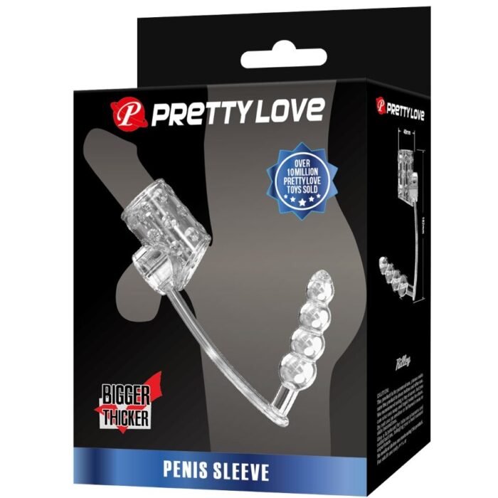 Pretty Love - Manga Para Pênis Com Plug Anal Transparente - Image 6