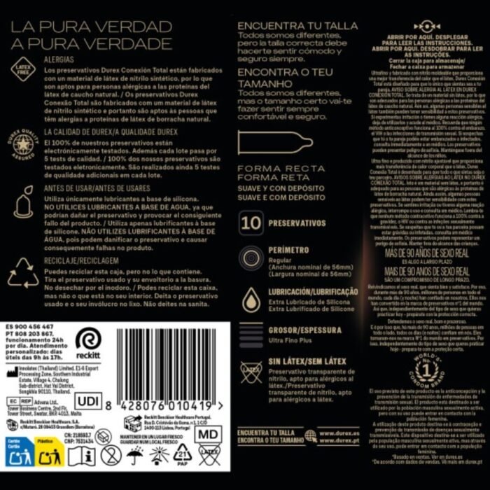 Durex - Total Connection Ultra Fine Plus Sem Látex 10 Unidades - Image 4