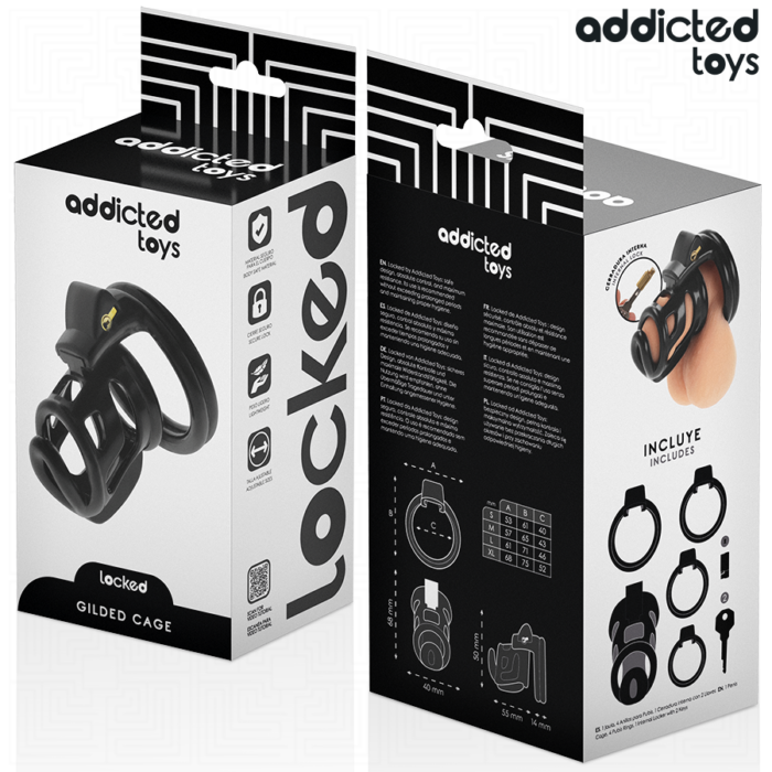 Addicted Toys Locked - Gaiola Gilden Gaiola Para Pênis 8,5 Cm - Image 6