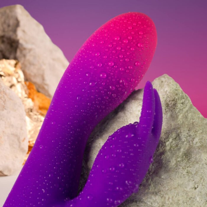 Rocks-Off - Vibrador Glo-Girl Purple Rabbit - Image 4